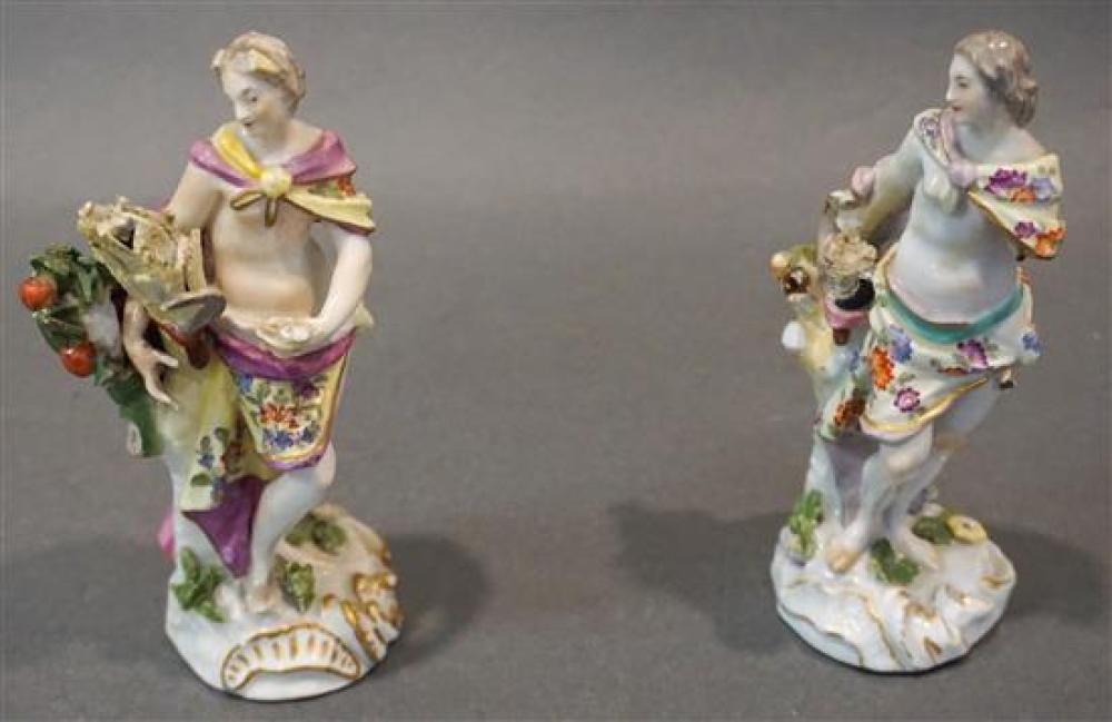TWO POSSIBLY MEISSEN PORCELAIN