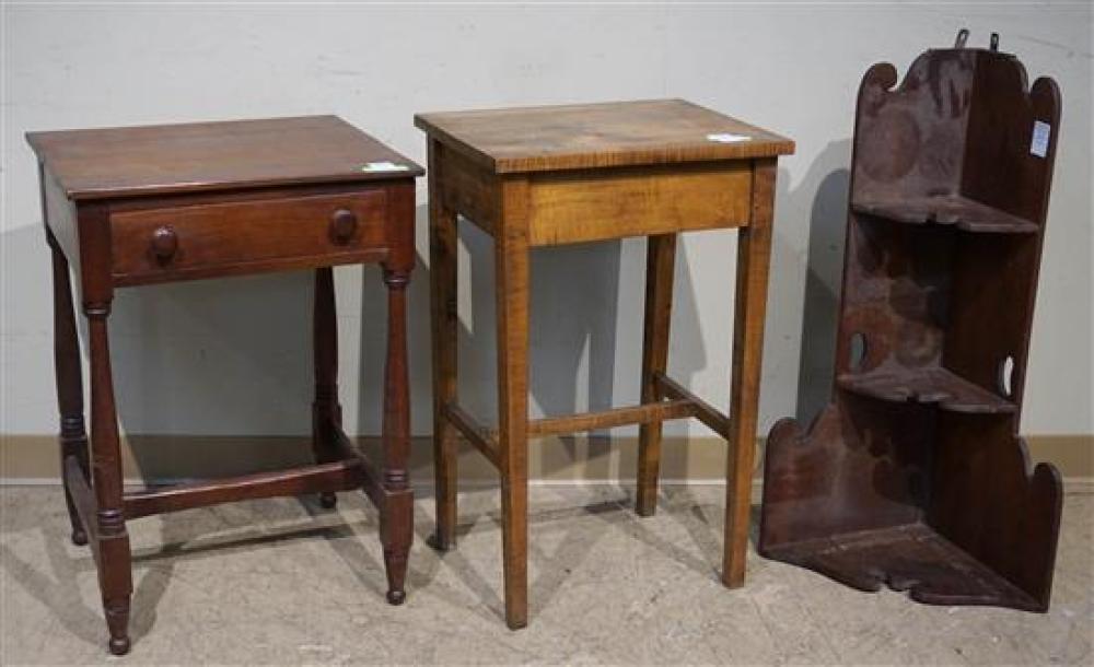 LATE FEDERAL MAPLE SIDE TABLE,