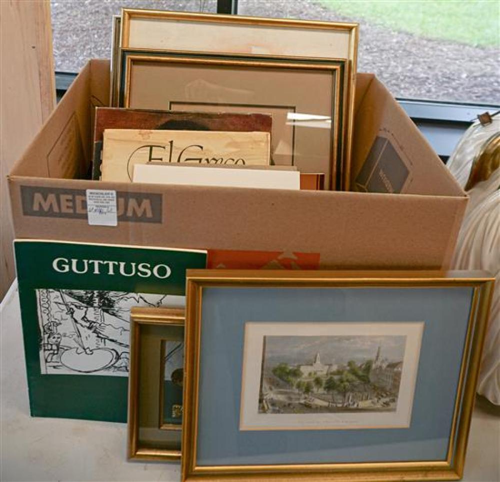 BOX WITH ASSORTED WORKS OF ARTBox