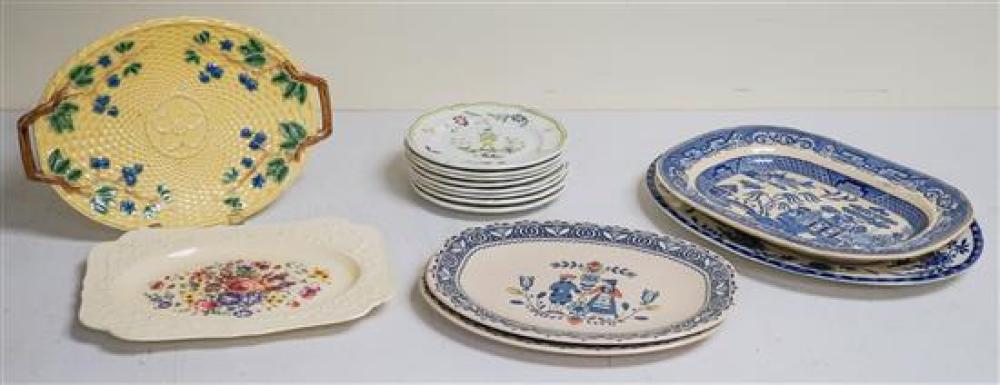 GROUP OF MAJOLICA IRONSTONE AND