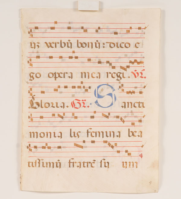 European antiphonal manuscript on vellum