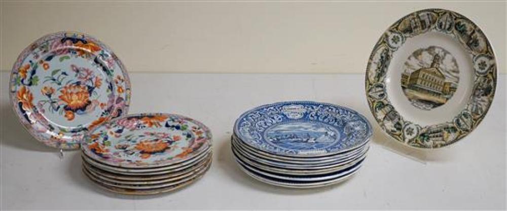 EIGHT ENGLISH IRONSTONE IMARI PATTERN