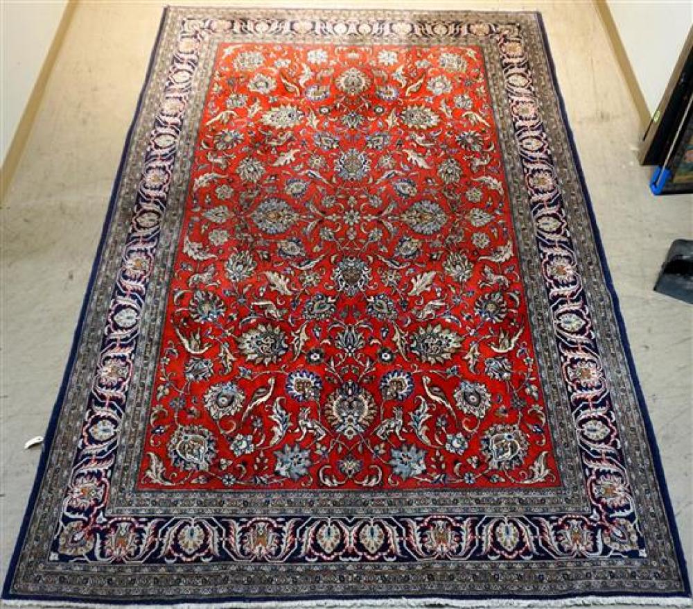 TABRIZ RED GROUND RUG, 11 FT 2