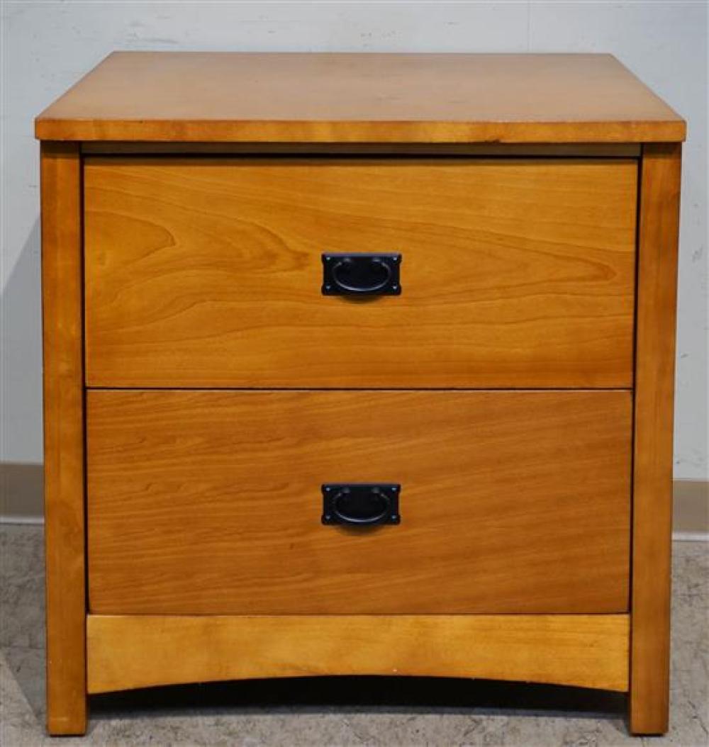 MODERN CHERRY TWO-DRAWER SIDE CHESTModern