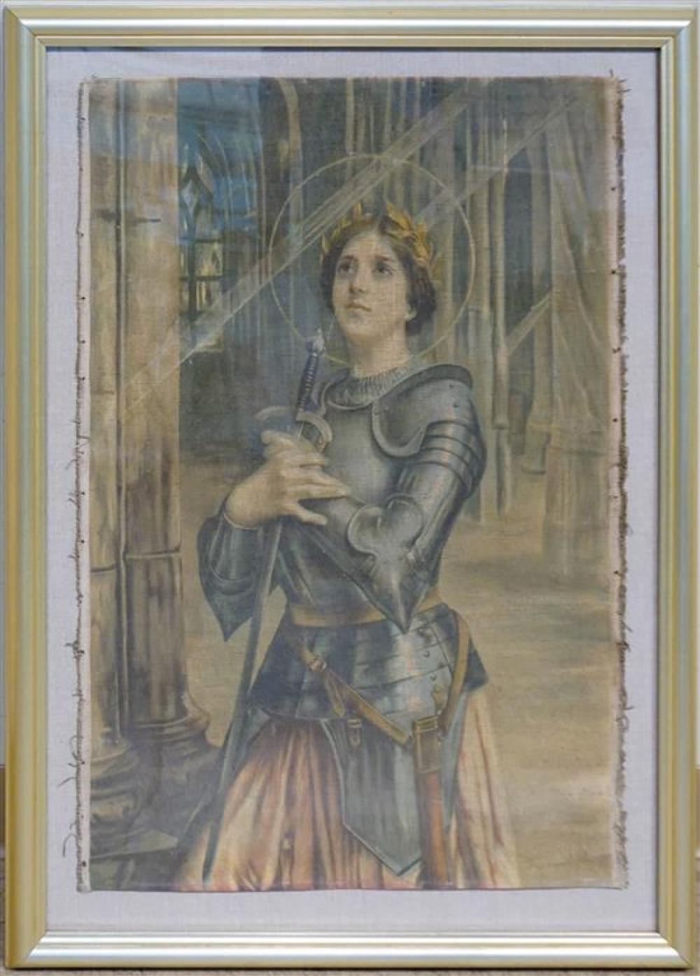 JOAN D'ARC, OIL ON CANVAS, FRAME: