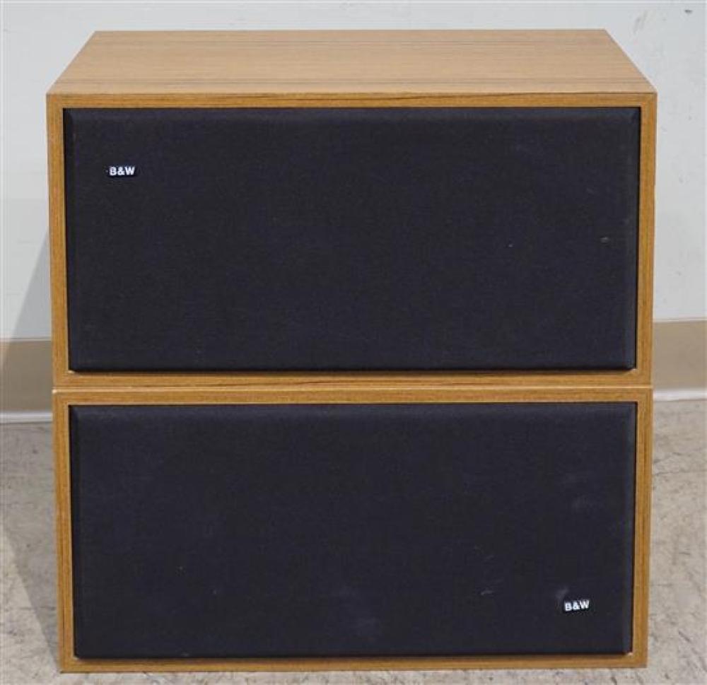 PAIR OF B & W TEAK SHELF SPEAKERSPair