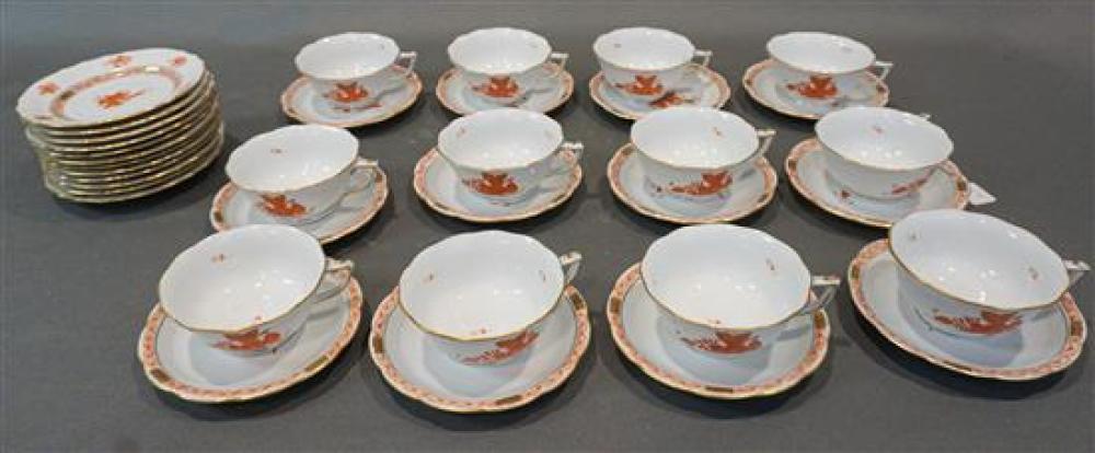 HEREND 'CHINESE RUST BOUQUET' 24-PIECE