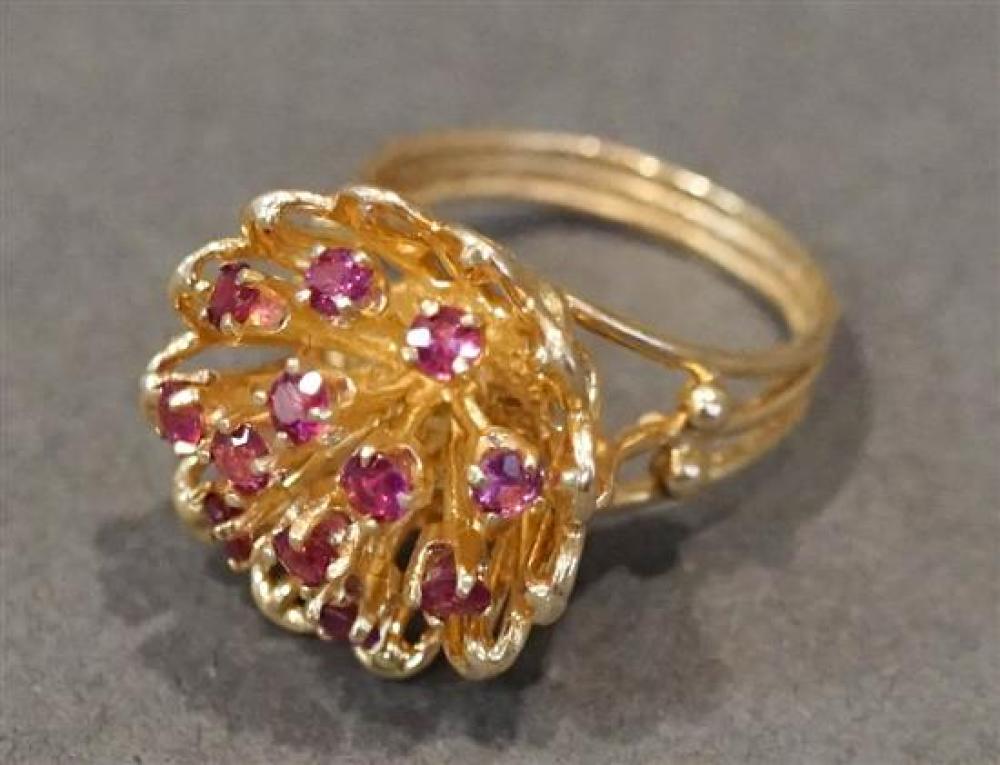 14 KARAT YELLOW GOLD RUBY RING  321374