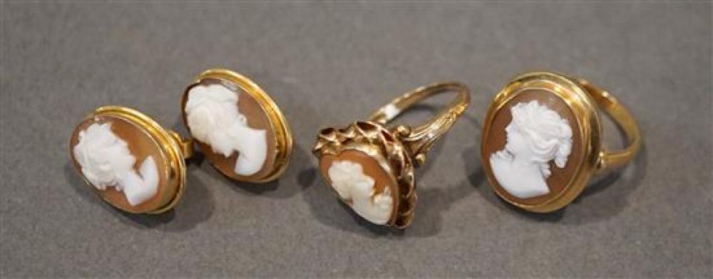 18 KARAT YELLOW GOLD SHELL CAMEO 321391