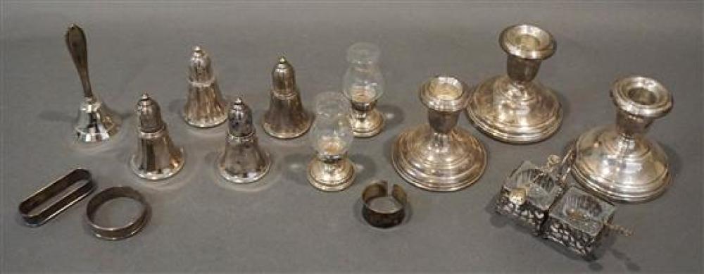 GROUP WITH WEIGHTED STERLING CANDLEHOLDERS
