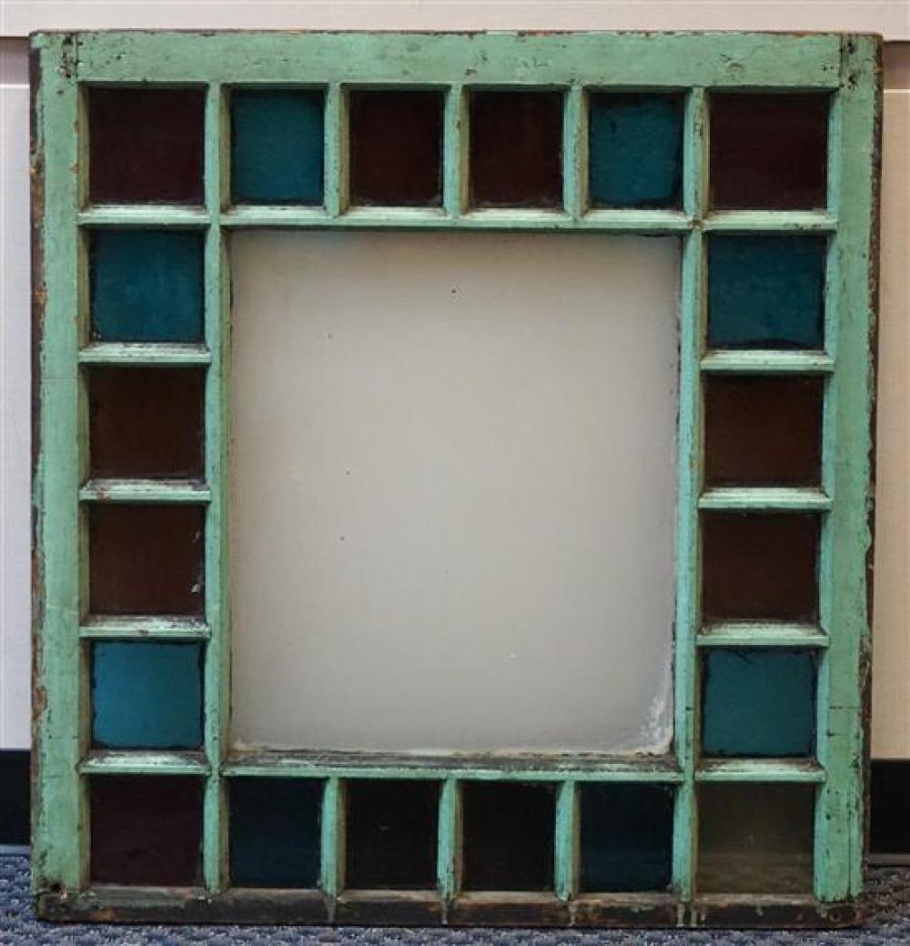 PAINTED WOOD WINDOW PANE MIRROR  321460