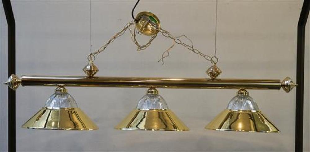 BRASS BILLIARD TABLE THREE LIGHT