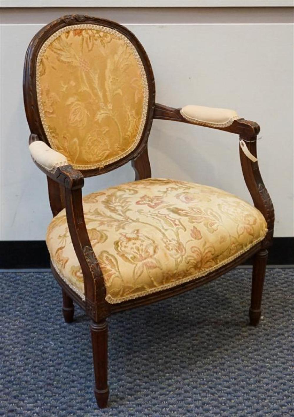 LOUIS XVI STYLE UPHOLSTERED FAUTEUILLouis