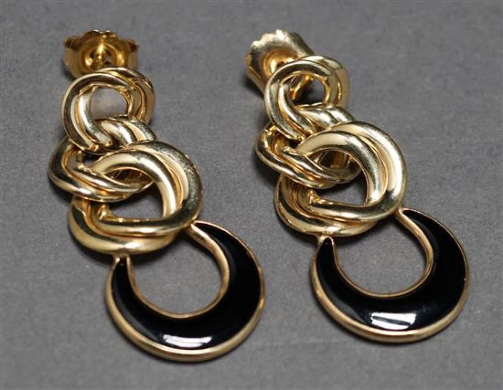 PAIR 14 KARAT YELLOW GOLD BLACK 321516