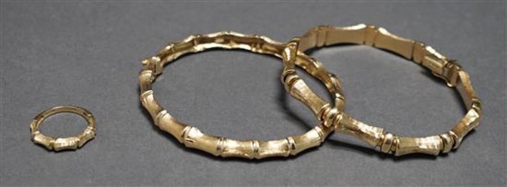 TWO 14 KARAT YELLOW GOLD BRACELETS 321527