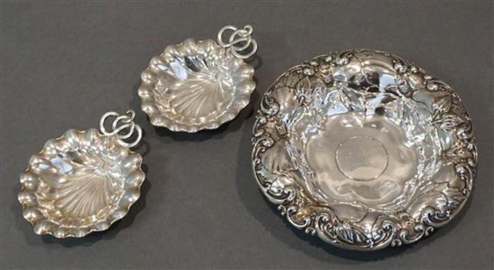 THREE AMERICAN REPOUSSE STERLING SILVER