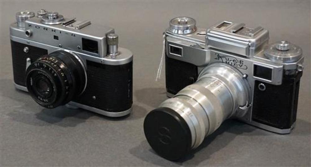 TWO RUSSIAN CAMERAS ZORKI 4 WITH 32154e