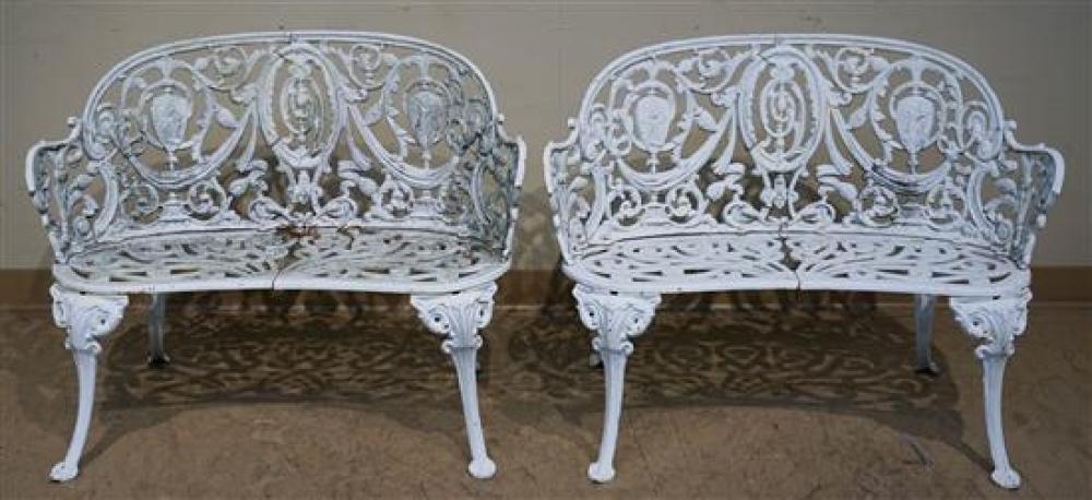 PAIR VICTORIAN STYLE WHITE PAINTED 321592