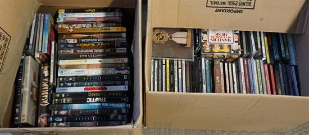 BOX WITH DVD'S AND BOX WITH CD'SBox