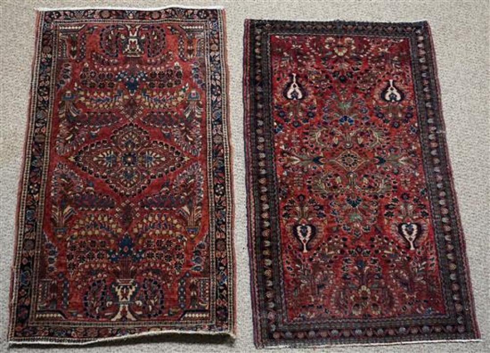 TWO SAROUK RUGS EACH APPROX 4 3215ac