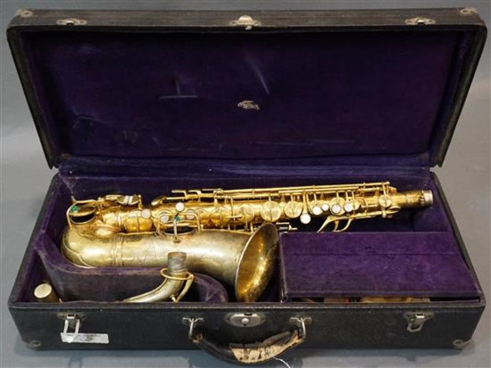 C. G. CONN BRASS SAXOPHONE WITH