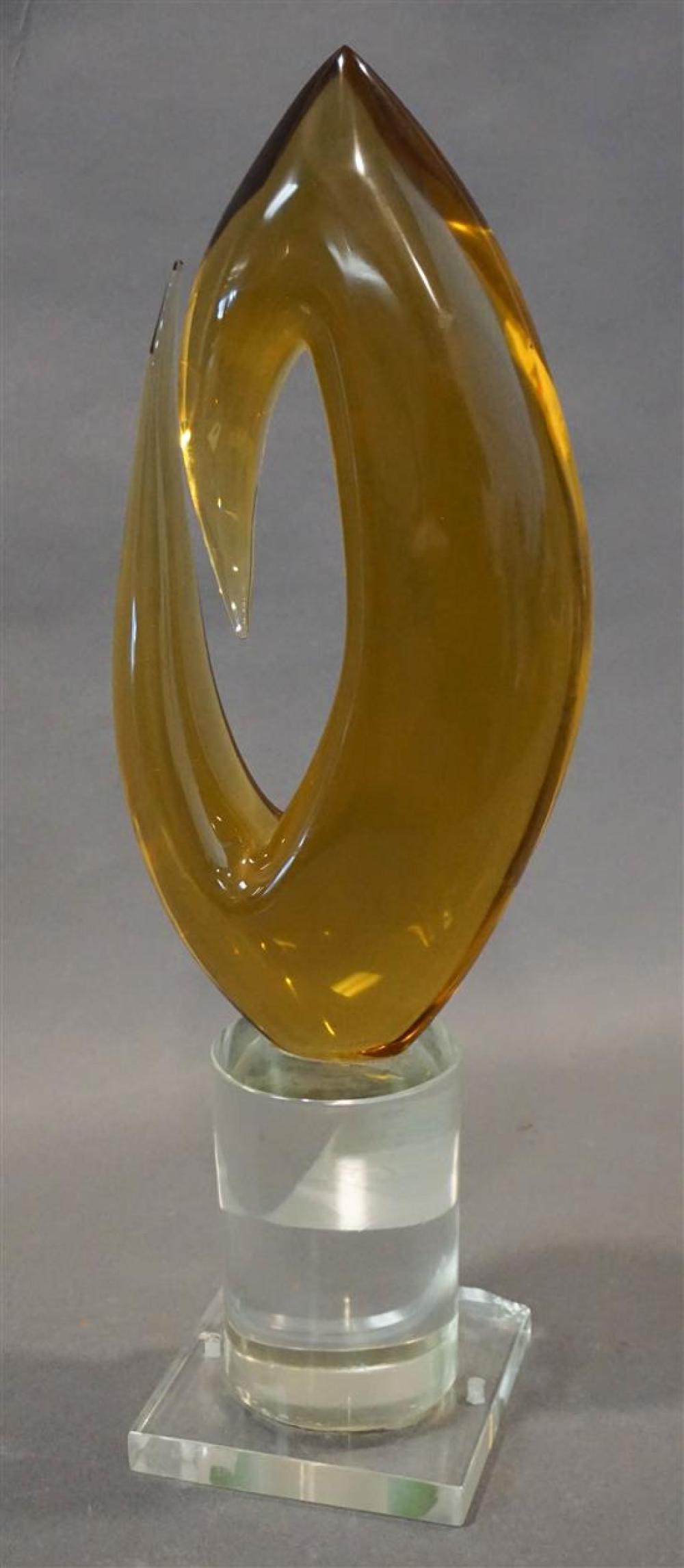 CONTEMPORARY AMBER TO CLEAR GLASS 321626