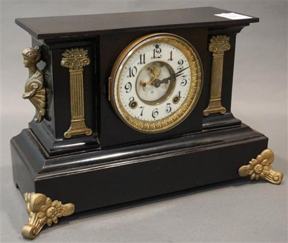 ANSONIA PARCEL GILT BLACK METAL