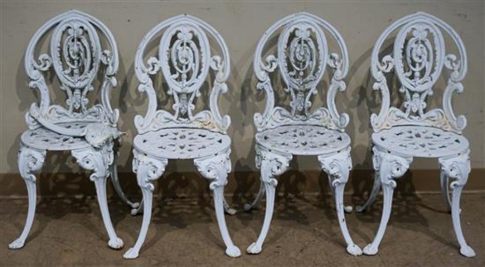FOUR VICTORIAN STYLE WHITE PAINTED 32164d