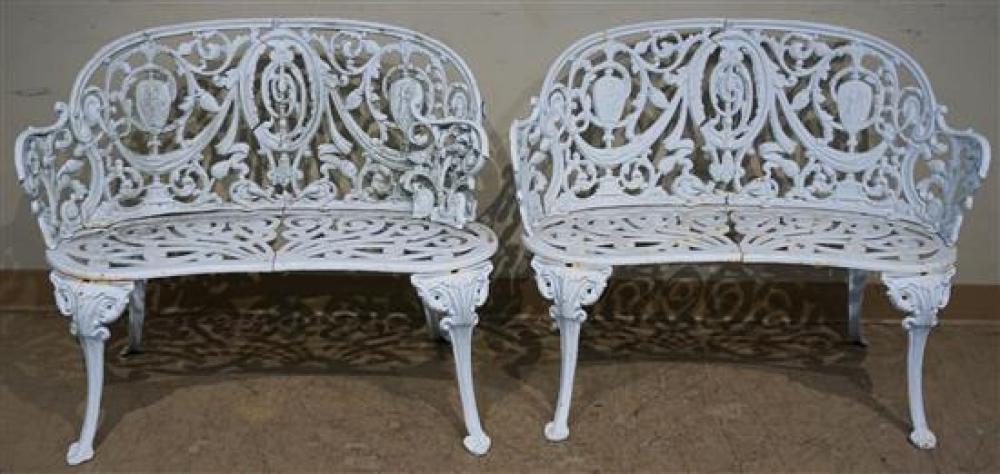 PAIR VICTORIAN STYLE WHITE PAINTED 321653