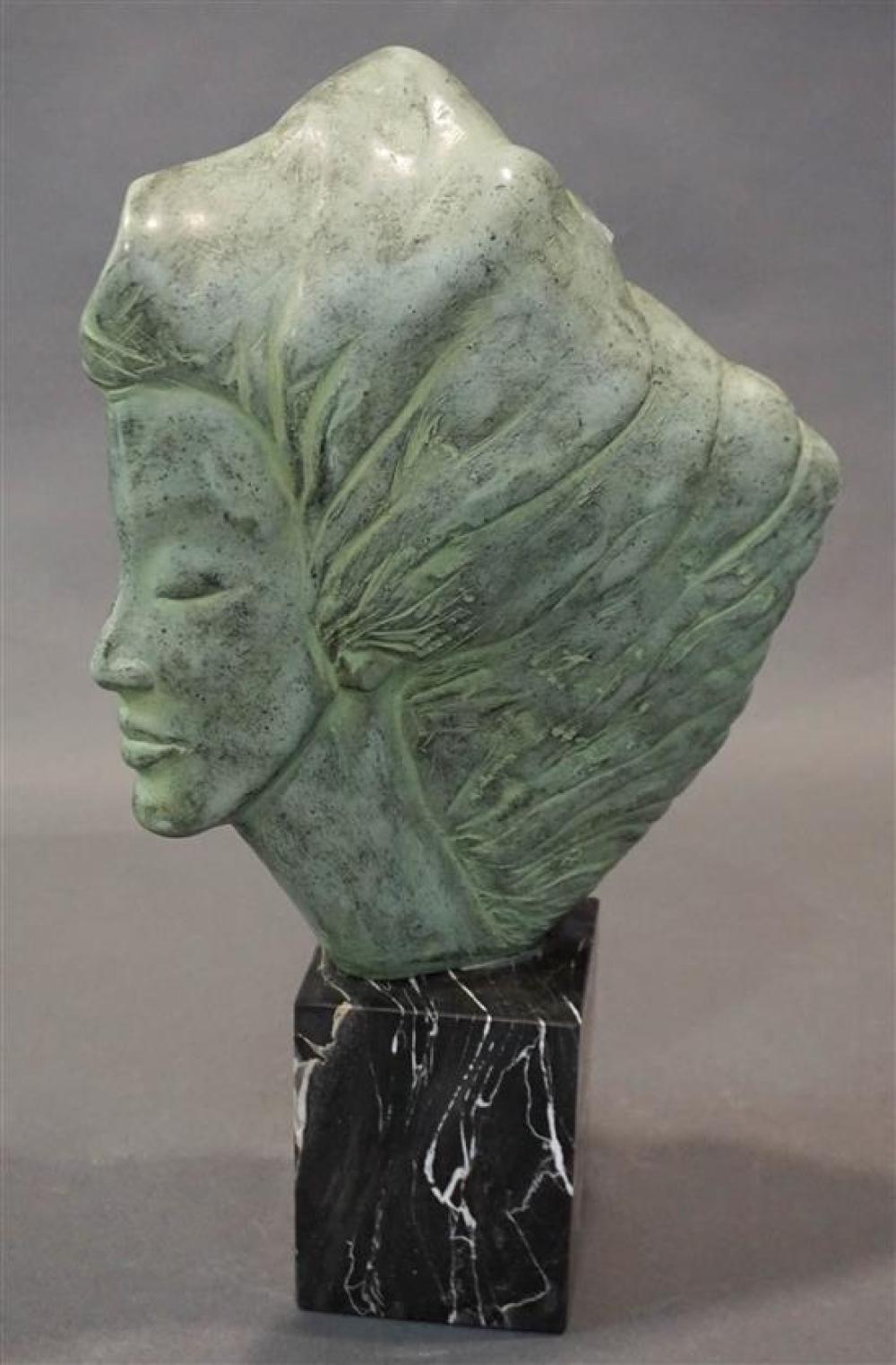 PEGGY MACH, BUST OF A WOMAN, GREEN