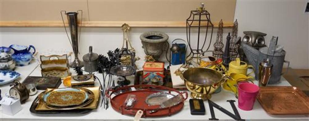 GROUP OF ASSORTED METAL TABLE AND