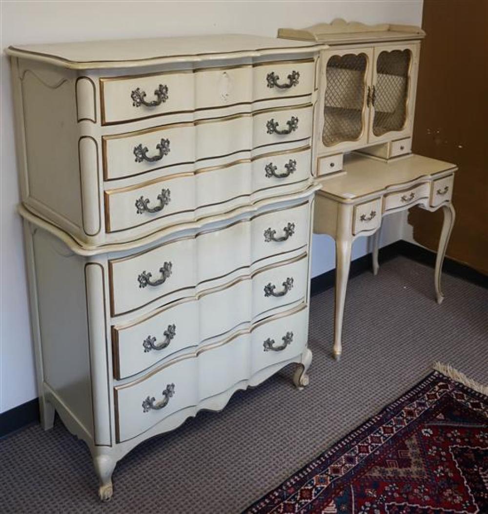 PROVINCIAL STYLE PARTIAL GILT CREAM