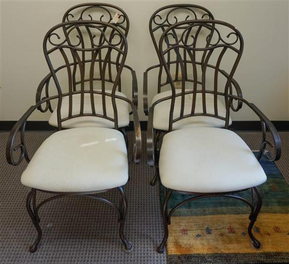 SET WITH FOUR ROCOCO STYLE PATINATED