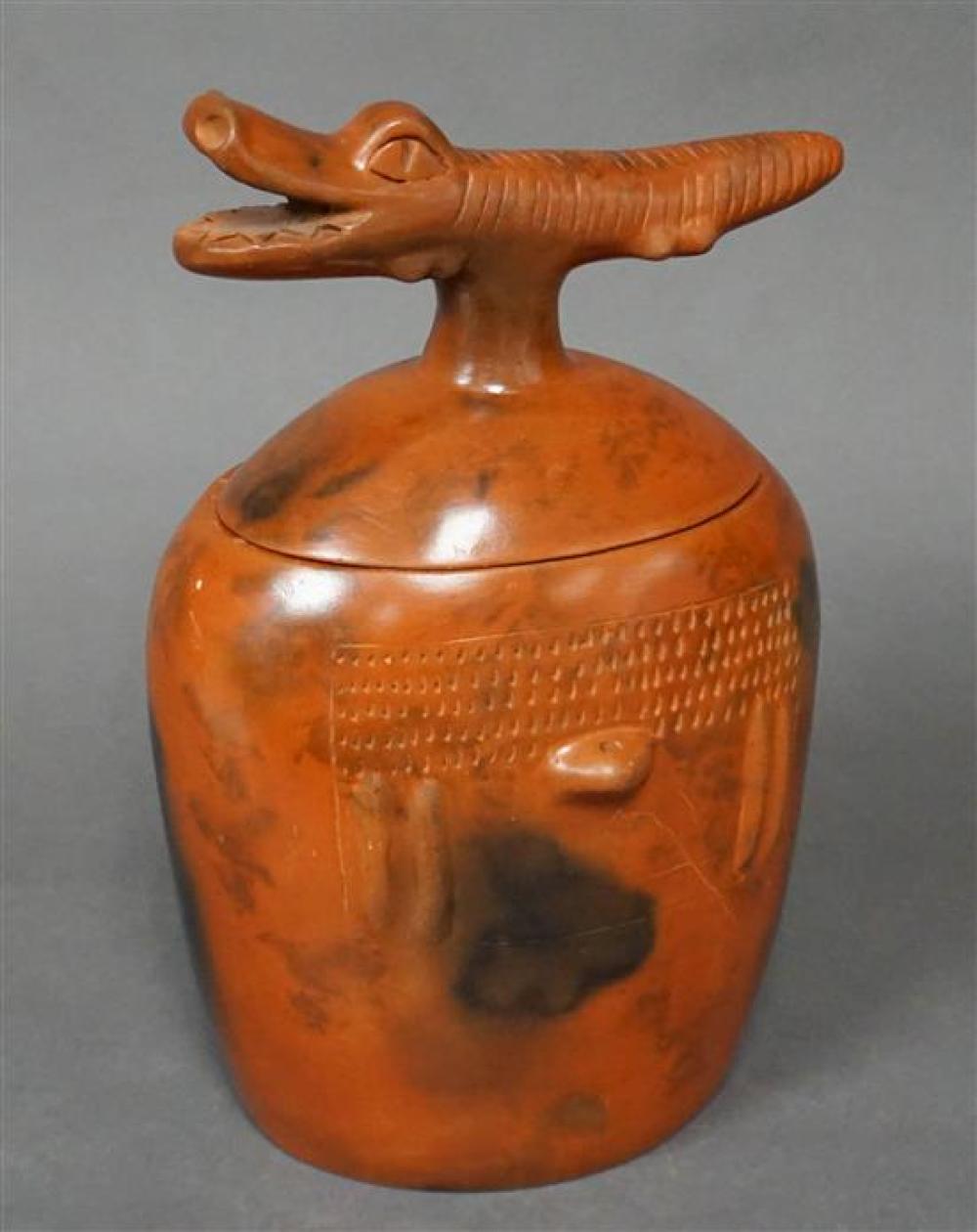 AFRICAN GLAZED POTTERY COVERED JARAfrican