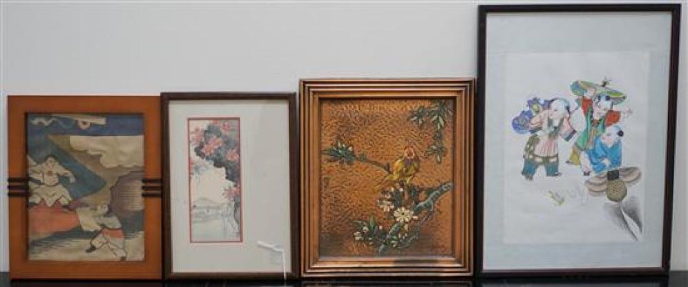 FOUR ASSORTED ASIAN WORKS OF ARTFour