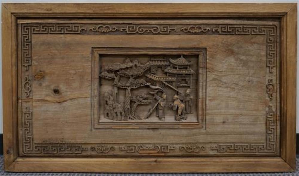 CHINESE CARVED HARDWOOD PANEL  3217bd