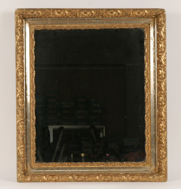 Ornate gilt gessoed mirror raised 50261