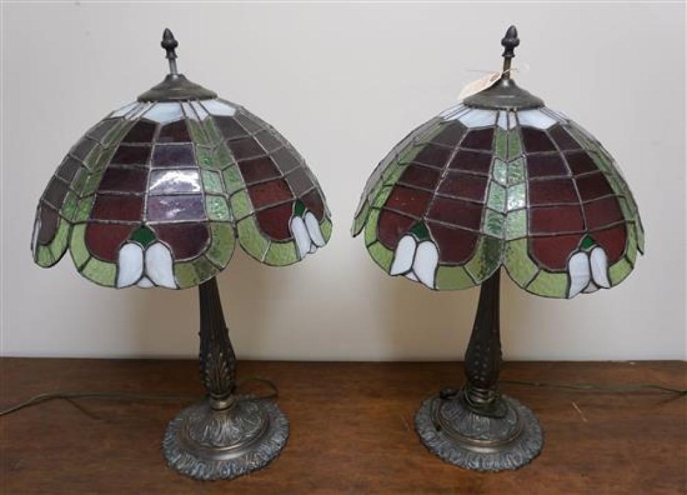 PAIR ART NOUVEAU STYLE PATINATED 3217e3