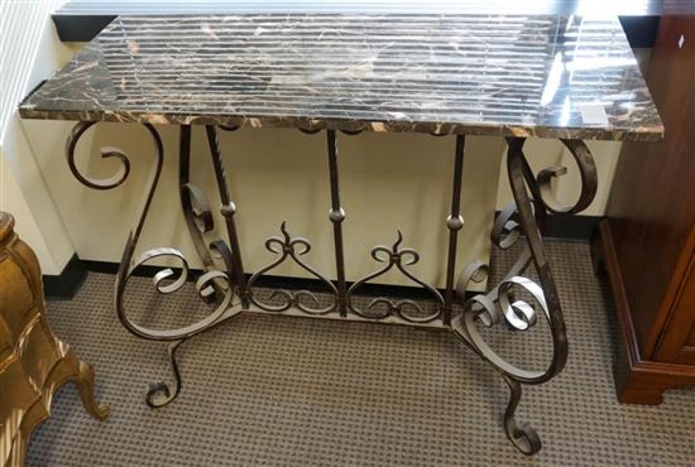 ROCOCO STYLE WROUGHT IRON MARBLE