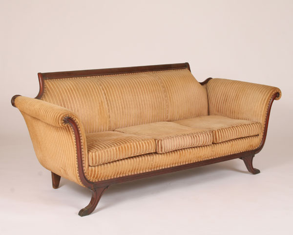 American Duncan Phyfe style sofa;