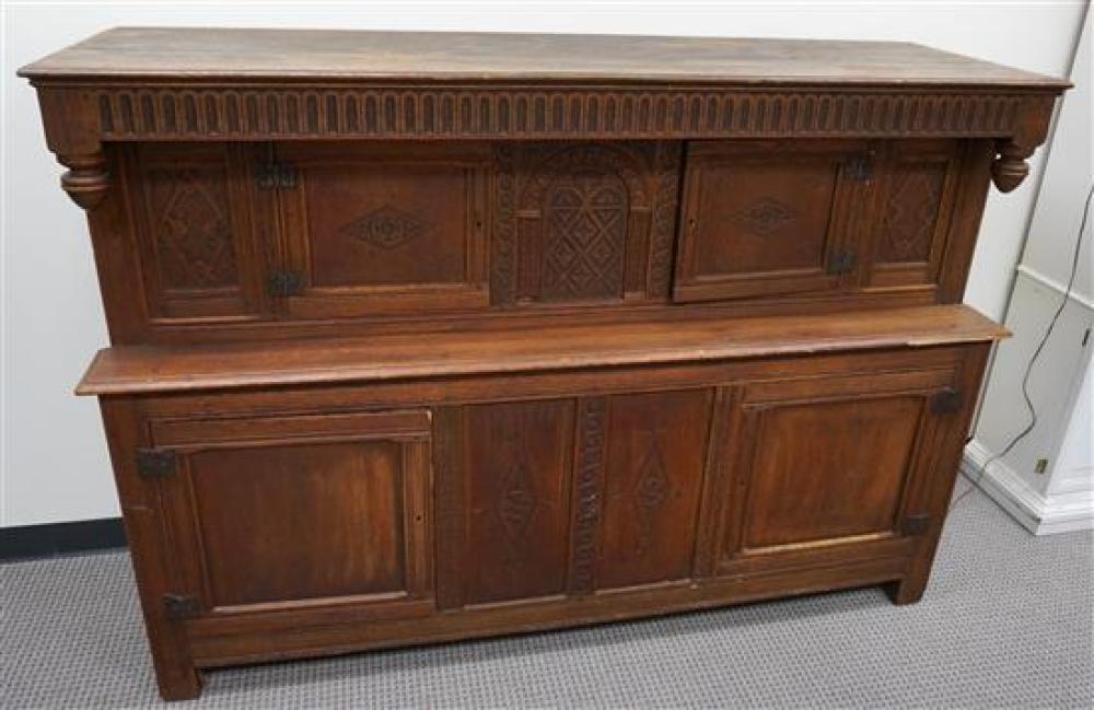 ELIZABETHAN OAK SIDEBOARD, HEIGHT: