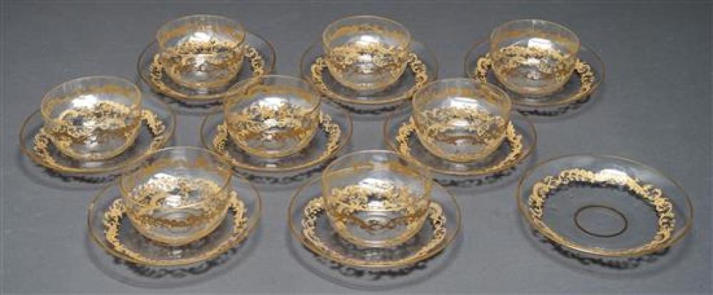 EIGHT CONTINENTAL GILT CRYSTAL 32185d