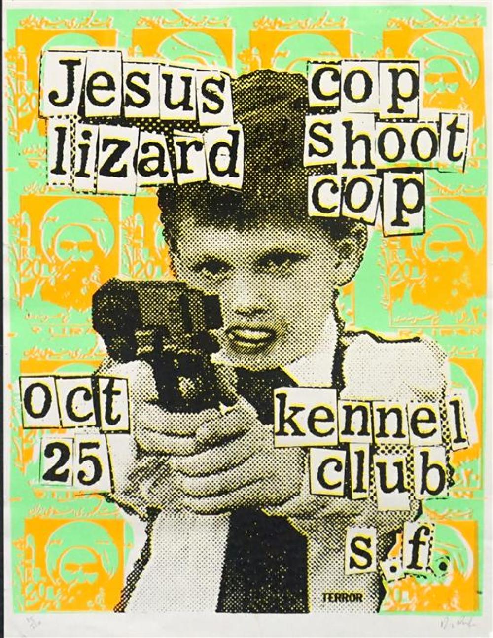 COP SHOOT COP, JESUS LIZARD, LITHOGRAPHIC