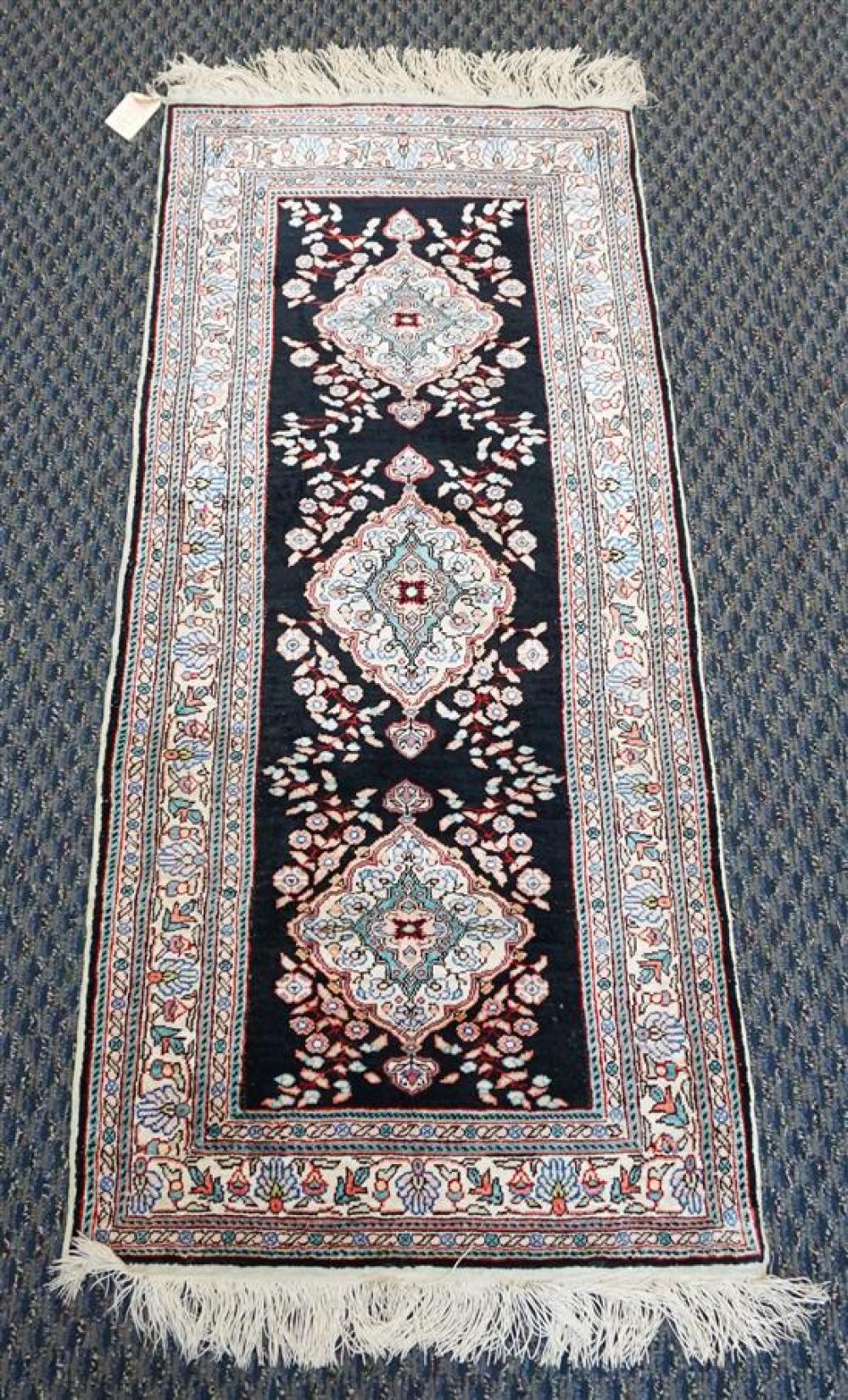 CHINESE PARTIAL SILK RUG, 4 FT