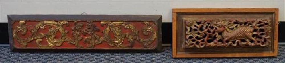 TWO CHINESE PARTIAL GILT AND PAINTED 321900