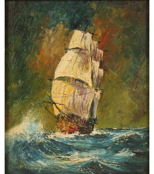 Jean Duval (Austrian, b.1928) Ship