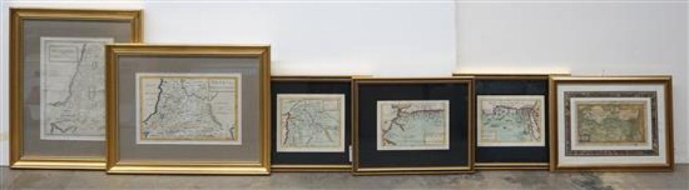 GROUP WITH SIX COLOR ENGRAVED MAPS