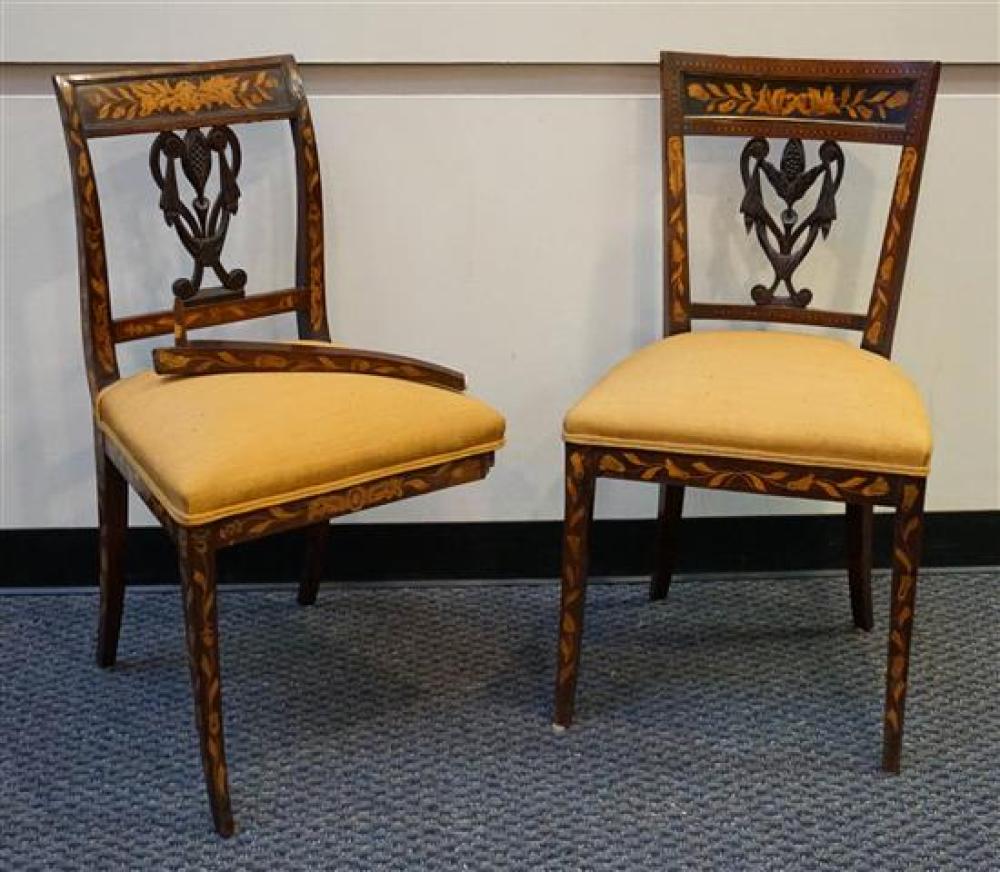 PAIR DUTCH ROCOCO STYLE MARQUETRY 321993