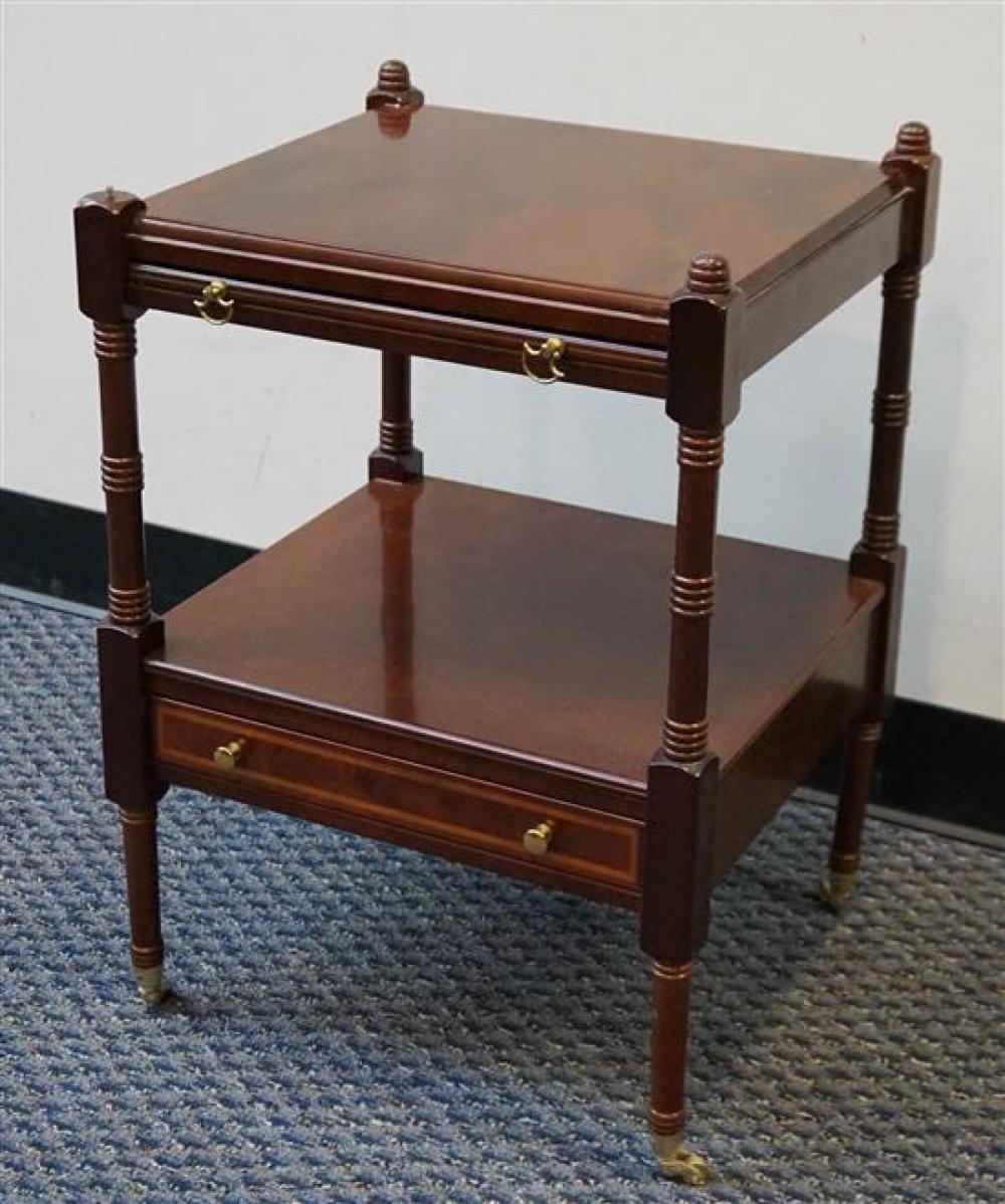 FRUITWOOD TWO-TIER SIDE TABLEFruitwood