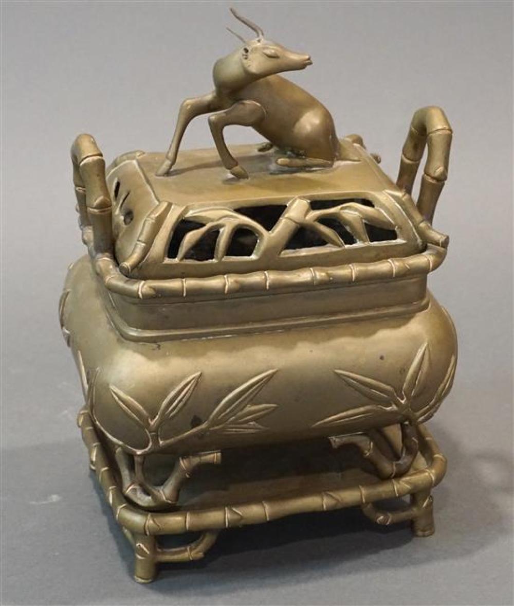 CHINESE BRASS ANTELOPE CENSERChinese